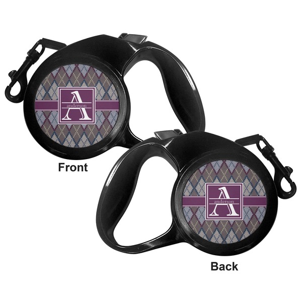 Knit Argyle Retractable Dog Leash - Medium Large - Apvl