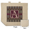 Knit Argyle Reusable Cotton Grocery Bag - Front & Back View