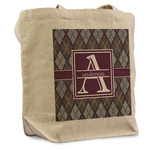 Knit Argyle Reusable Cotton Grocery Bag - Single (Personalized)