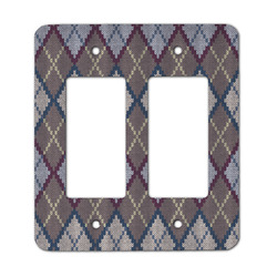 Knit Argyle Rocker Style Light Switch Cover - Two Switch