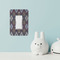 Knit Argyle Rocker Light Switch Covers - Single - IN CONTEXT