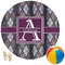 Knit Argyle Round Beach Towel (Personalized)