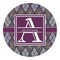 Knit Argyle Round Decal - Large (Personalized)