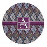 Knit Argyle 5' Round Indoor Area Rug (Personalized)