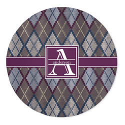 Knit Argyle 5' Round Indoor Area Rug (Personalized)