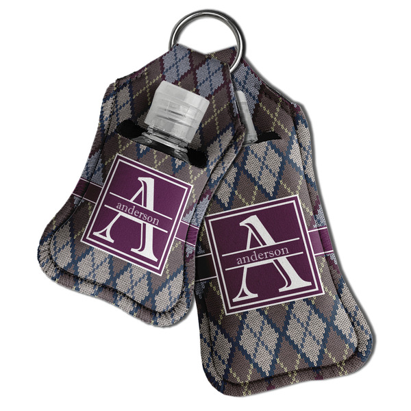 Knit Argyle Sanitizer Holder Keychain - Both in Case (PARENT)