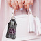 Knit Argyle Sanitizer Holder Keychain - Large (LIFESTYLE)