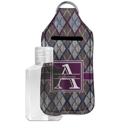 Knit Argyle Hand Sanitizer & Keychain Holder - Large (Personalized)