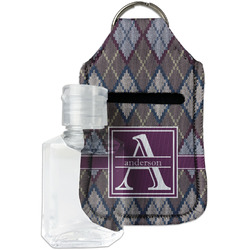 Knit Argyle Hand Sanitizer & Keychain Holder - Small (Personalized)