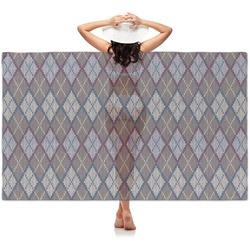 Knit Argyle Sheer Sarong