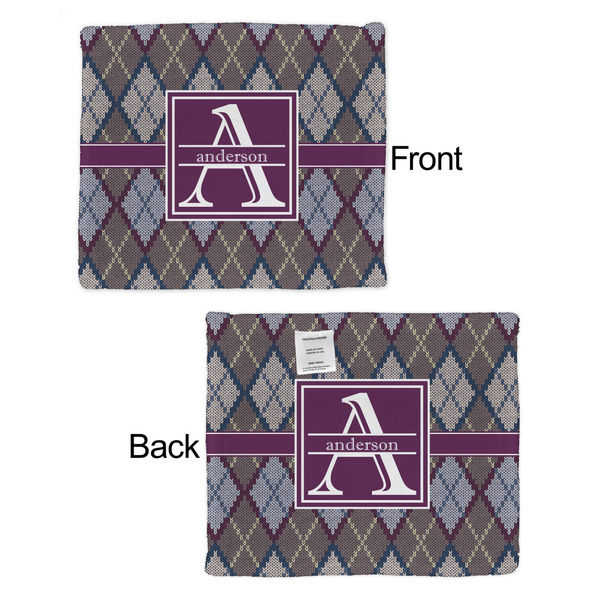 Knit Argyle Security Blanket - Front & Back View
