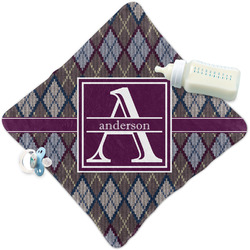 Knit Argyle Security Blanket w/ Name and Initial