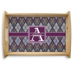 Knit Argyle Natural Wooden Tray - Small (Personalized)