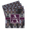 Knit Argyle Set of 4 Sandstone Coasters - Front View