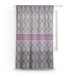 Knit Argyle Sheer Curtain