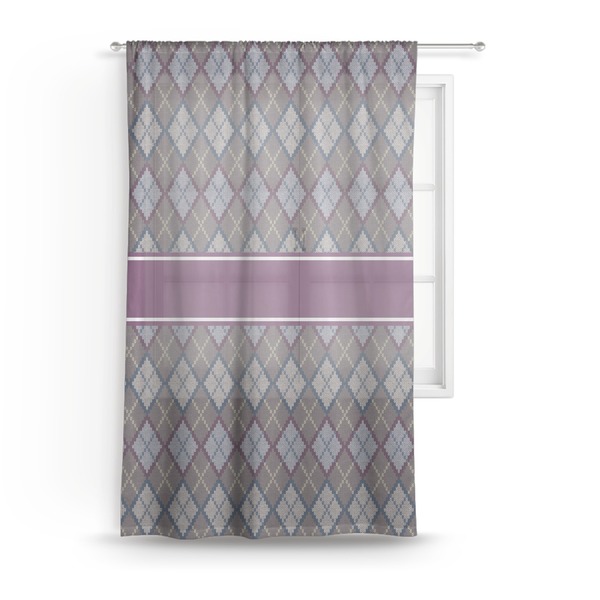 Custom Knit Argyle Sheer Curtain