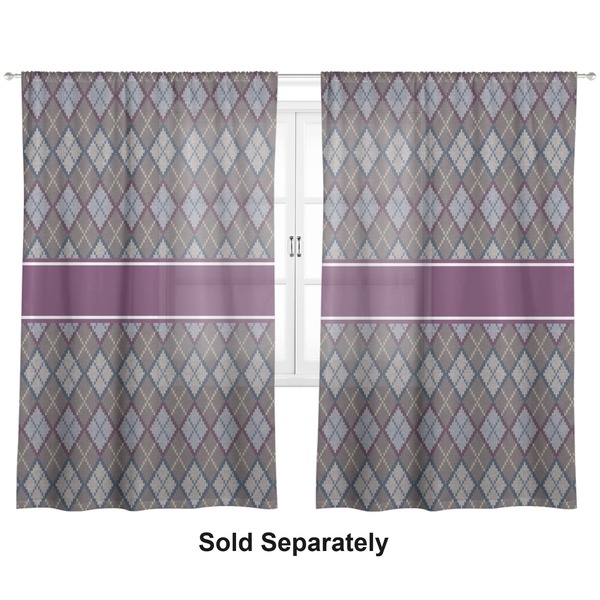 Knit Argyle Sheer Curtains