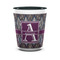 Knit Argyle Ceramic Shot Glass - 1.5 oz - Two Tone - Set of 4 (Personalized)