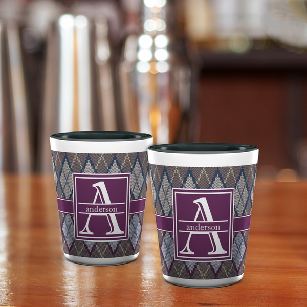 Knit Argyle Shot Glass - Two Tone - LIFESTYLE