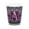 Knit Argyle Ceramic Shot Glass - 1.5 oz - White - Set of 4 (Personalized)