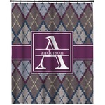 Knit Argyle Extra Long Shower Curtain - 70"x84" (Personalized)