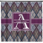 Knit Argyle Shower Curtain - Custom Size (Personalized)