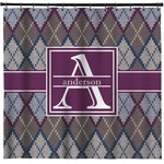 Knit Argyle Shower Curtain (Personalized)