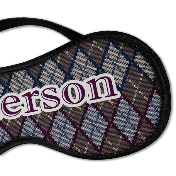 Knit Argyle Sleeping Eye Mask - DETAIL Large
