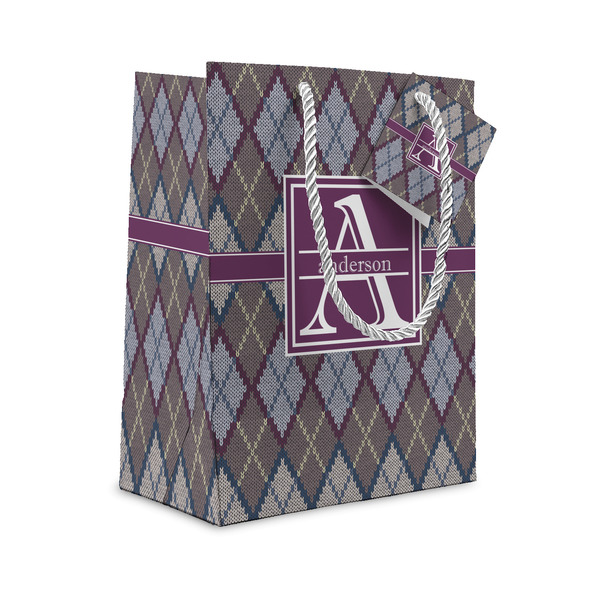Custom Knit Argyle Gift Bag (Personalized)