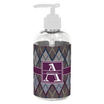 Knit Argyle Plastic Soap / Lotion Dispenser (8 oz - Small - White) (Personalized)