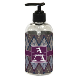 Knit Argyle Plastic Soap / Lotion Dispenser (8 oz - Small - Black) (Personalized)