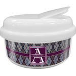Knit Argyle Snack Container (Personalized)
