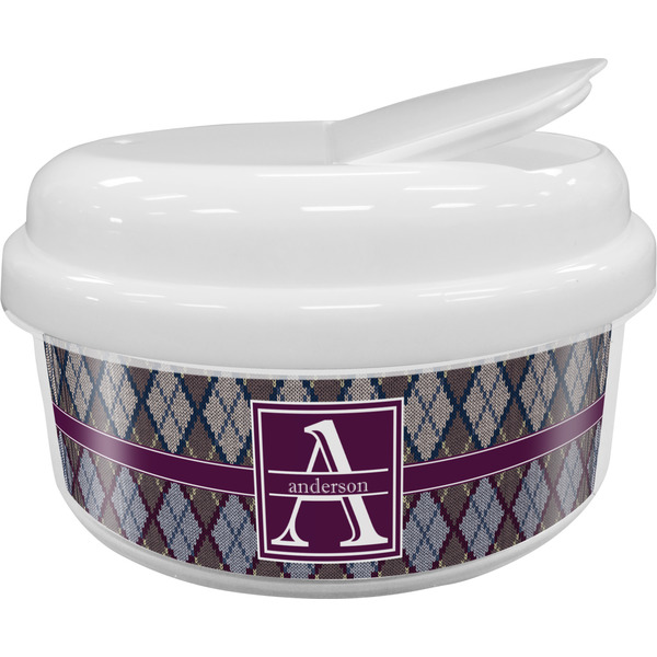 Custom Knit Argyle Snack Container (Personalized)