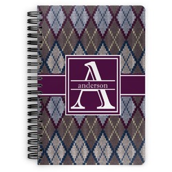 Knit Argyle Spiral Notebook (Personalized)