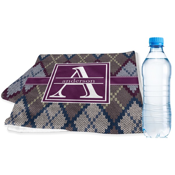 Custom Knit Argyle Sports & Fitness Towel (Personalized)