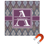Knit Argyle Square Car Magnet - 6" (Personalized)