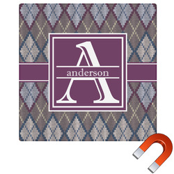 Knit Argyle Square Car Magnet - 10" (Personalized)