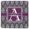 Knit Argyle Square Rubber Backed Coaster (Personalized)