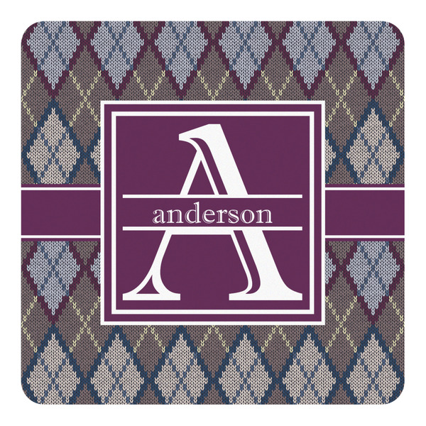 Custom Knit Argyle Square Decal - Large (Personalized)