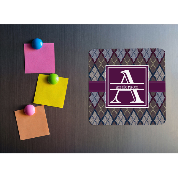 Knit Argyle Square Fridge Magnet - LIFESTYLE