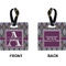 Knit Argyle Square Luggage Tag (Front + Back)