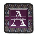 Knit Argyle Iron On Square Patch w/ Name and Initial