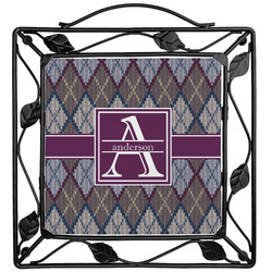 Knit Argyle Square Trivet (Personalized)