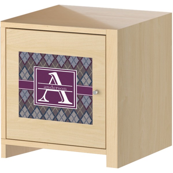 Knit Argyle Square Wall Decal on Wooden Cabinet