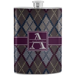 Knit Argyle Stainless Steel Flask (Personalized)