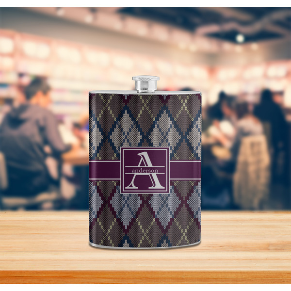 Knit Argyle Stainless Steel Flask - LIFESTYLE 2