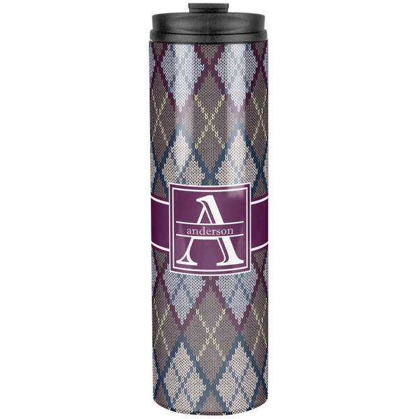 Custom Knit Argyle Stainless Steel Skinny Tumbler - 20 oz (Personalized)