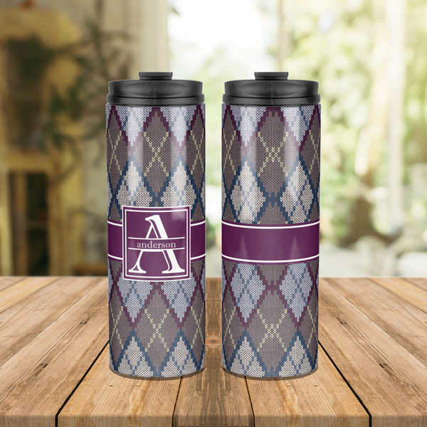 Knit Argyle Stainless Steel Tumbler - Lifestyle