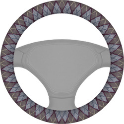 Knit Argyle Steering Wheel Cover