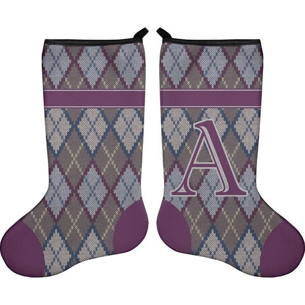 Knit Argyle Stocking - Double-Sided - Approval